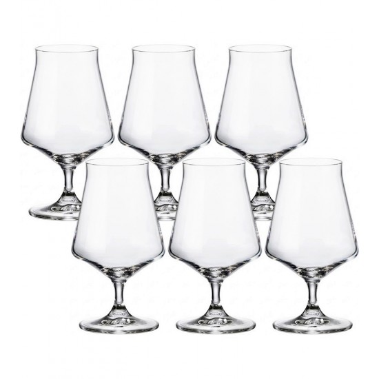 Jogo De 6 Taças 365ml Para Cerveja Cettia Em Cristal Ecológico Bohemia